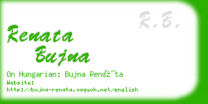 renata bujna business card